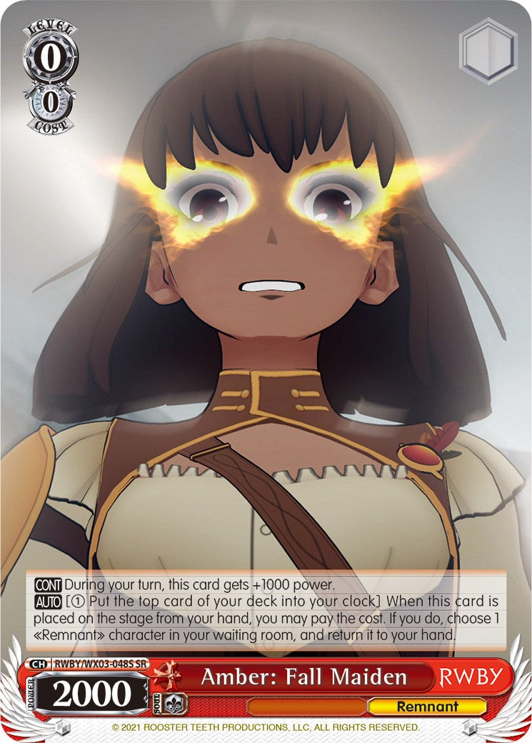 Image of Amber: Fall Maiden (RWBY/WX03-048S SR) [RWBY]