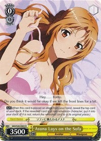 Image of Asuna Lays on the Sofa (SAO/S20-E003 R) [Sword Art Online]