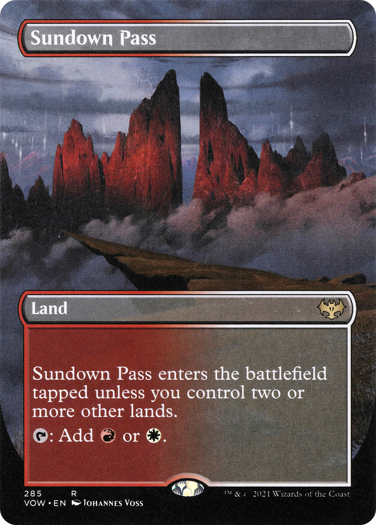 Image of Sundown Pass (Borderless Alternate Art) [Innistrad: Crimson Vow]