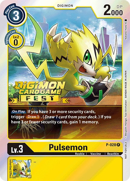Image of Pulsemon [P-028] (Digimon Card Game Fest 2022) [Promotional Cards]