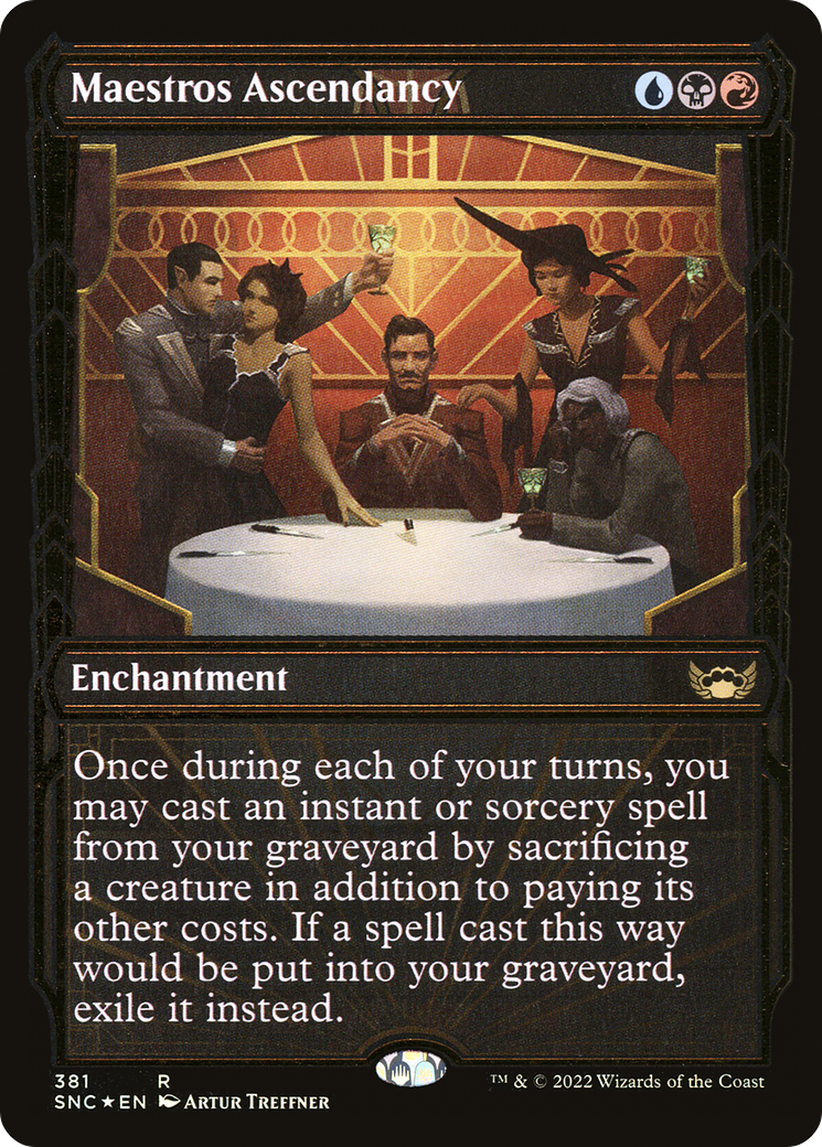 Image of Maestros Ascendancy (Showcase Golden Age Gilded Foil) [Streets of New Capenna]