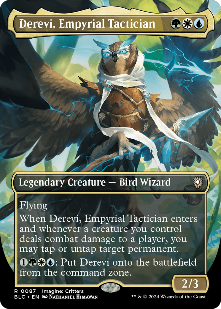 Image of Derevi, Empyrial Tactician (Borderless) [Bloomburrow Commander]
