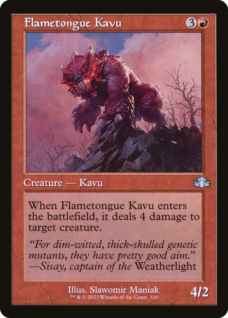 Image of Flametongue Kavu (Retro) [Dominaria Remastered]