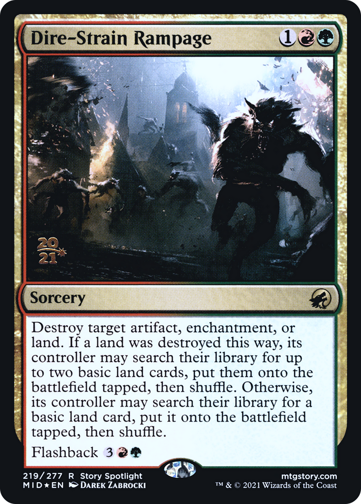Image of Dire-Strain Rampage [Innistrad: Midnight Hunt Prerelease Promos]