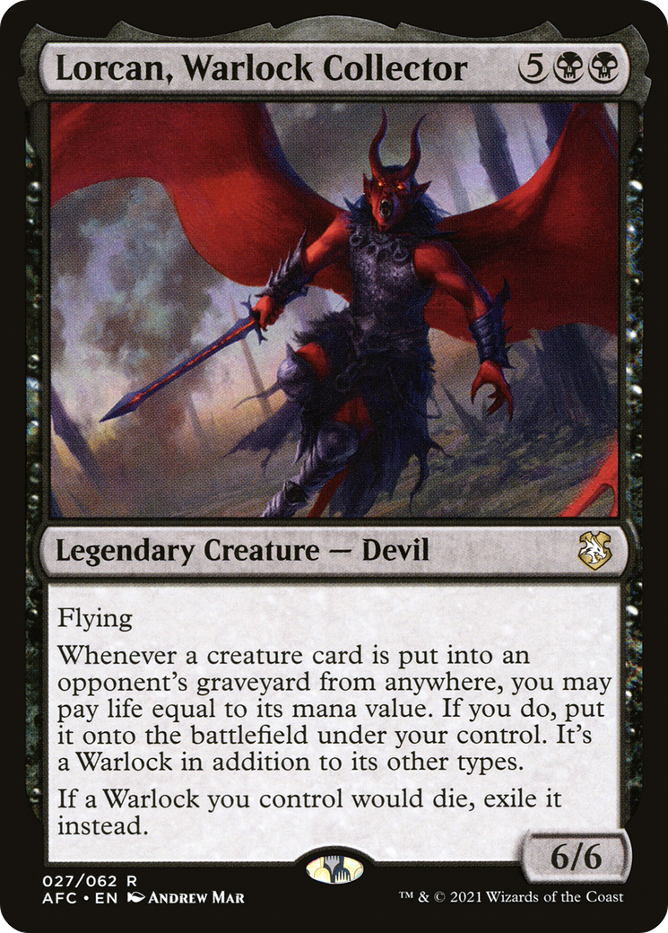 Image of Lorcan, Warlock Collector [Dungeons & Dragons: Adventures in the Forgotten Realms Commander]