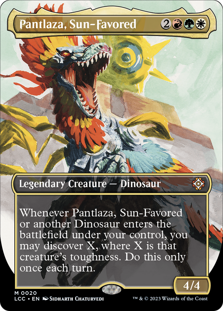 Image of Pantlaza, Sun-Favored (Borderless) [The Lost Caverns of Ixalan Commander]
