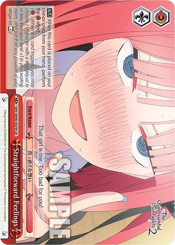 Image of Straightforward Feelings (5HY/W90-E078 CR) [The Quintessential Quintuplets 2]