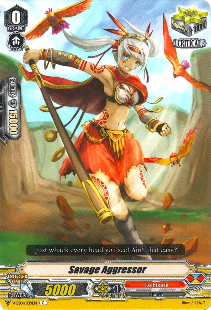 Image of Savage Aggressor (V-EB01/039EN) [The Destructive Roar]