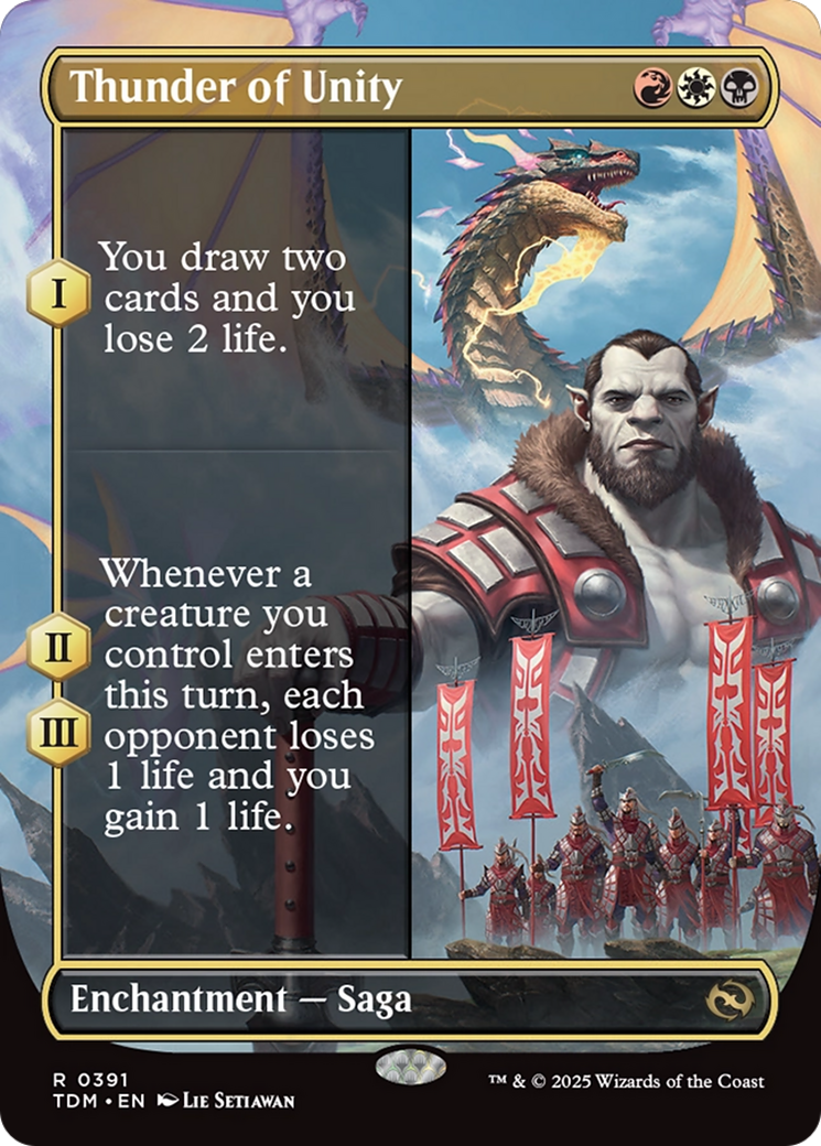 Image of Thunder of Unity (Borderless) [Tarkir: Dragonstorm]