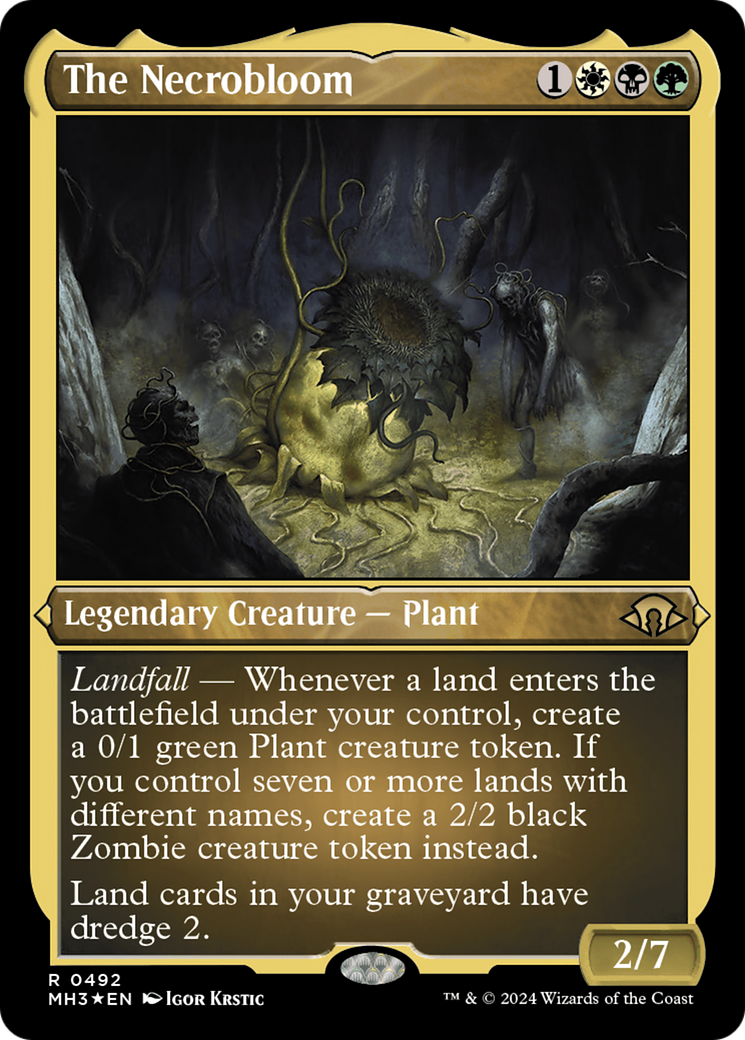 Image of The Necrobloom (Foil Etched) [Modern Horizons 3]
