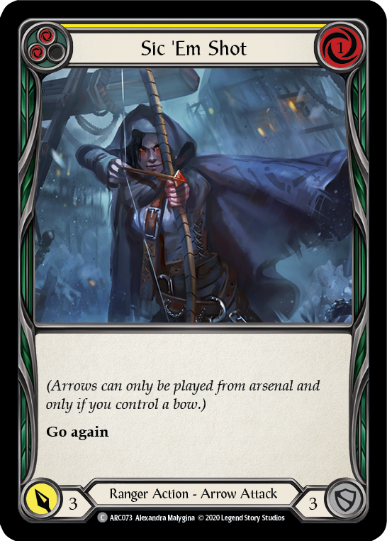 Image of Sic 'Em Shot (Yellow) [U-ARC073] (Arcane Rising Unlimited)  Unlimited Normal