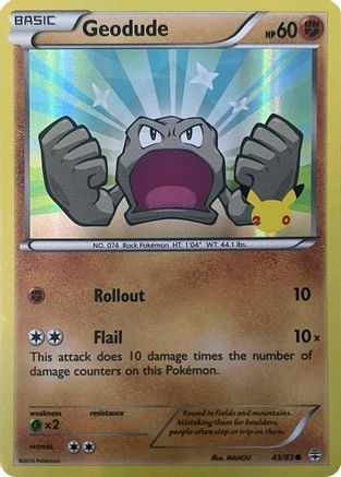 Image of Geodude (Stamped) 043/083  - Holofoil Generations - Promo