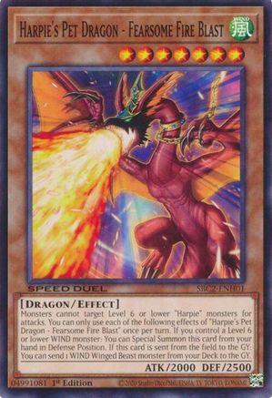 Image of Harpie's Pet Dragon - Fearsome Fire Blast [SBC2-ENH01] Common