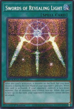 Image of Swords of Revealing Light (PSR) [SBC2-ENA14] Prismatic Secret Rare