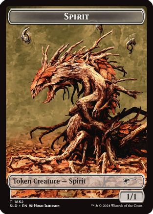 Image of Spirit (SLD) // Clue (CMM) Double-Sided Token [Secret Lair: From Cute to Brute Tokens]