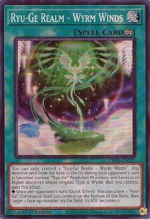 Image of Ryu-Ge Realm - Wyrm Winds (SR) [CRBR-EN039] Super Rare