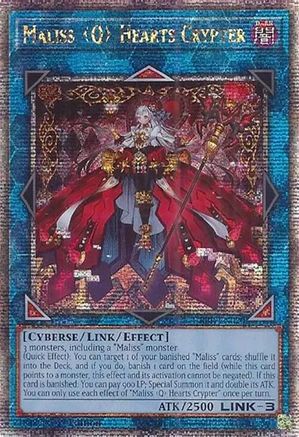 Image of Maliss Q Hearts Crypter (Quarter Century Secret Rare) [CRBR-EN020] Quarter Century Secret Rare