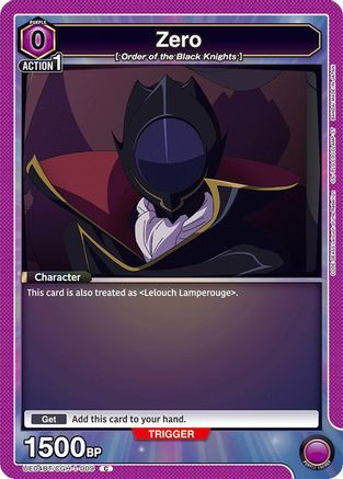 Image of Zero (UE04BT/CGH-1-009) - UE04BT Code Geass Lelouch of the Rebellion