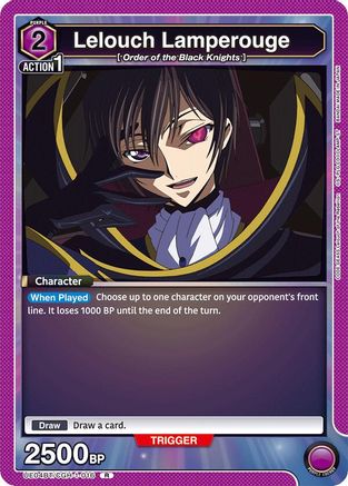 Image of Lelouch Lamperouge (016) (UE04BT/CGH-1-016) - UE04BT Code Geass Lelouch of the Rebellion Foil