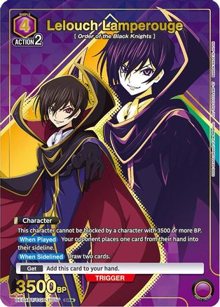 Image of Lelouch Lamperouge (017) (SR*) (UE04BT/CGH-1-017) - UE04BT Code Geass Lelouch of the Rebellion Foil