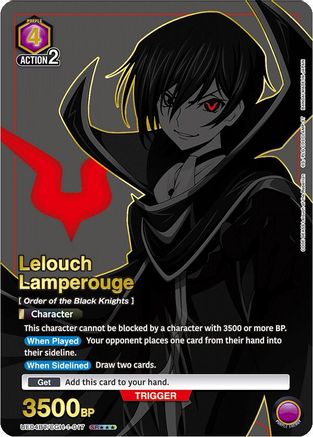 Image of Lelouch Lamperouge (017) (SR***) (UE04BT/CGH-1-017) - UE04BT Code Geass Lelouch of the Rebellion Foil