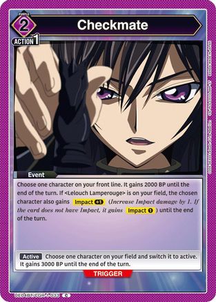 Image of Checkmate (UE04BT/CGH-1-033) - UE04BT Code Geass Lelouch of the Rebellion