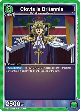 Image of Clovis la Britannia (UE04BT/CGH-1-037) - UE04BT Code Geass Lelouch of the Rebellion