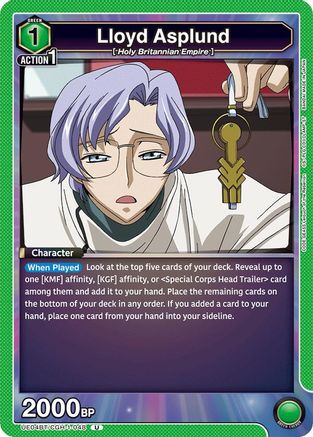 Image of Lloyd Asplund (UE04BT/CGH-1-048) - UE04BT Code Geass Lelouch of the Rebellion