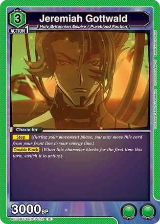 Image of Jeremiah Gottwald (052) (UE04BT/CGH-1-052) - UE04BT Code Geass Lelouch of the Rebellion Foil