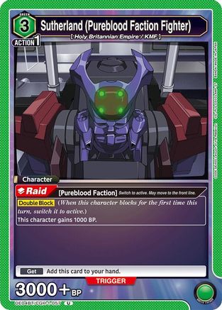 Image of Sutherland (Pureblood Faction Fighter) (UE04BT/CGH-1-057) - UE04BT Code Geass Lelouch of the Rebellion