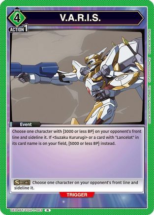 Image of V.A.R.I.S. (UE04BT/CGH-1-063) - UE04BT Code Geass Lelouch of the Rebellion Foil