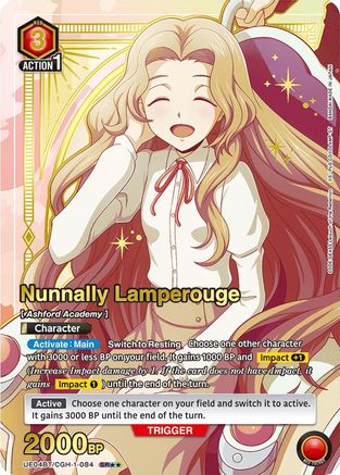 Image of Nunnally Lamperouge (084) (SR**) (UE04BT/CGH-1-084) - UE04BT Code Geass Lelouch of the Rebellion Foil