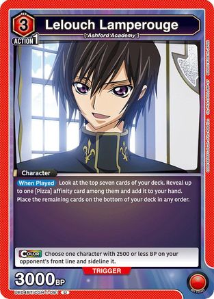 Image of Lelouch Lamperouge (091) (UE04BT/CGH-1-091) - UE04BT Code Geass Lelouch of the Rebellion
