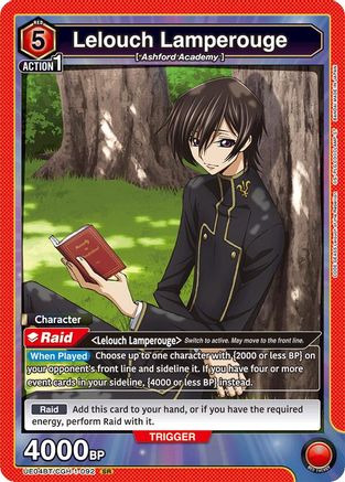 Image of Lelouch Lamperouge (092) (UE04BT/CGH-1-092) - UE04BT Code Geass Lelouch of the Rebellion Foil