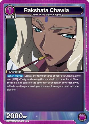 Image of Rakshata Chawla (105) (UE04BT/CGH-1-105) - UE04BT Code Geass Lelouch of the Rebellion