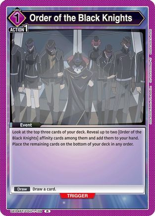 Image of Order of the Black Knights (UE04BT/CGH-1-109) - UE04BT Code Geass Lelouch of the Rebellion Foil