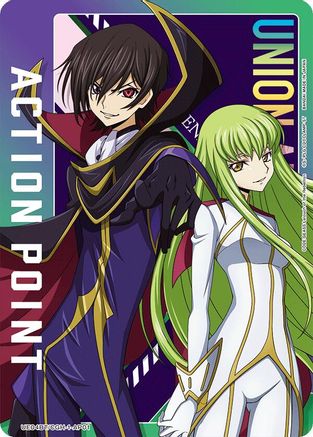 Image of Action Point Card (AP01) (Lelouch Lamperouge/C.C.) (UE04BT/CGH-1-AP01) - UE04BT Code Geass Lelouch of the Rebellion