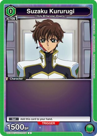 Image of Suzaku Kururugi (034) (Box Topper Foil) (UE04BT/CGH-1-034) - UE04BT Code Geass Lelouch of the Rebellion Foil