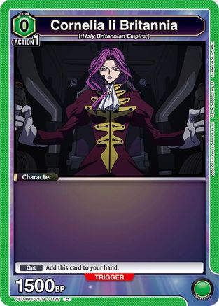 Image of Cornelia li Britannia (038) (Box Topper Foil) (UE04BT/CGH-1-038) - UE04BT Code Geass Lelouch of the Rebellion Foil