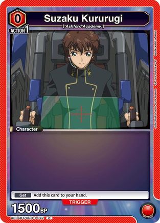 Image of Suzaku Kururugi (072) (Box Topper Foil) (UE04BT/CGH-1-072) - UE04BT Code Geass Lelouch of the Rebellion Foil