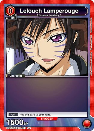 Image of Lelouch Lamperouge (090) (Box Topper Foil) (UE04BT/CGH-1-090) - UE04BT Code Geass Lelouch of the Rebellion Foil