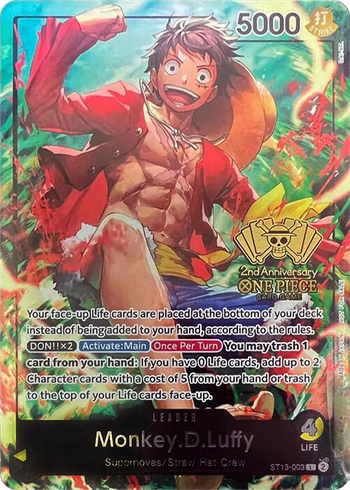 Image of Monkey.D.Luffy (2nd Anniversary Tournament) [One Piece Promotion Cards]