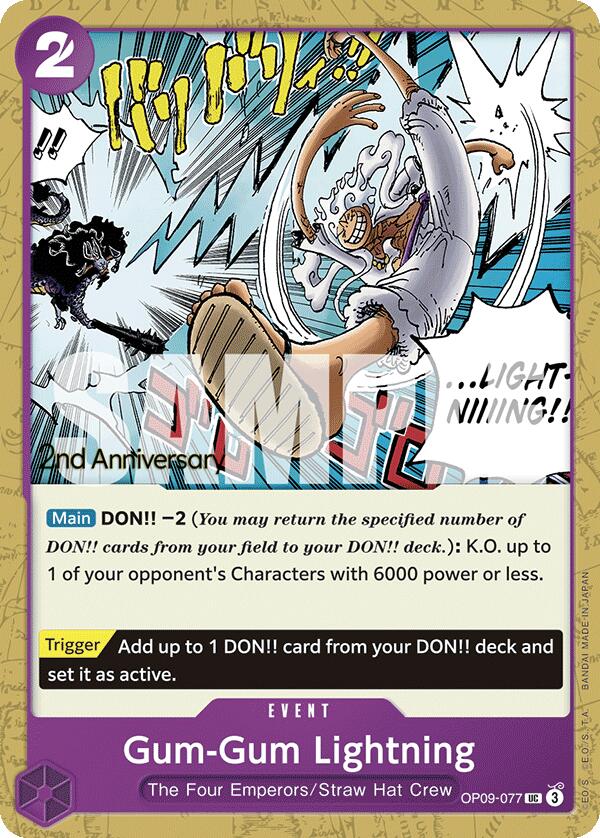 Image of Gum-Gum Lightning [Emperors in the New World: 2nd Anniversary Tournament Cards]