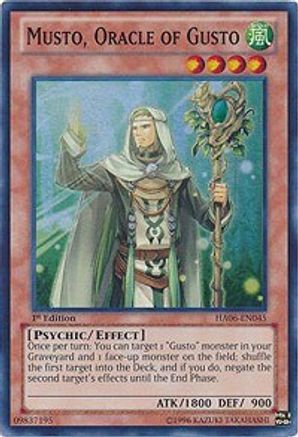 Image of Musto, Oracle of Gusto [HA06-EN045] Super Rare