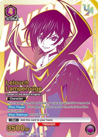 Image of Lelouch Lamperouge (017) (UEPR/CGH-1-017) - Union Arena Promotion Cards Foil