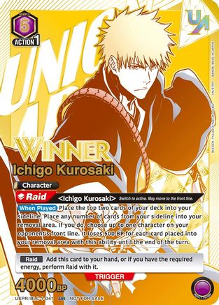 Image of Ichigo Kurosaki (041) (Winner) (UEPR/BLC-1-041) - Union Arena Promotion Cards Foil