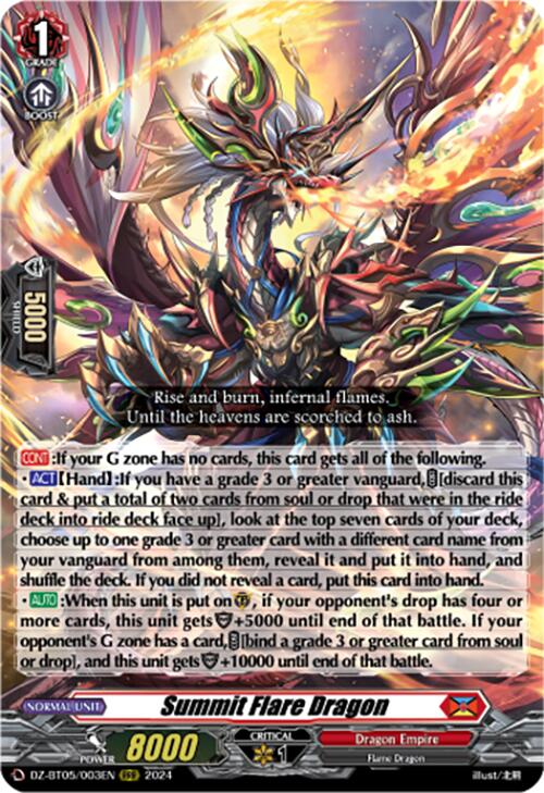 Image of Summit Flare Dragon (DZ-BT05/003EN) [Omniscient Awakening]