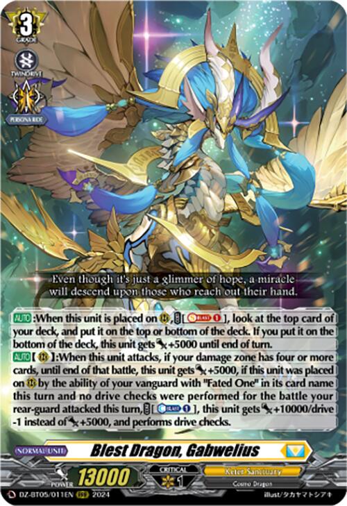 Image of Blest Dragon, Gabwelius (DZ-BT05/011EN) [Omniscient Awakening]
