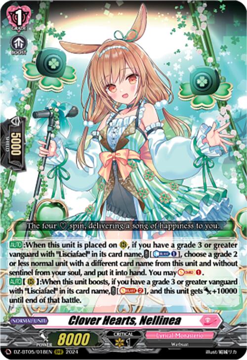Image of Clover Hearts, Nellinea (DZ-BT05/018EN) [Omniscient Awakening]