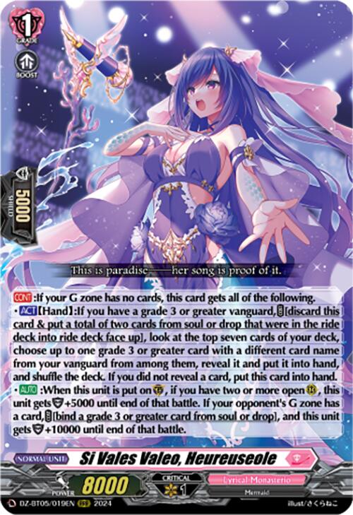 Image of Si Vales Valeo, Heureuseole (DZ-BT05/019EN) [Omniscient Awakening]